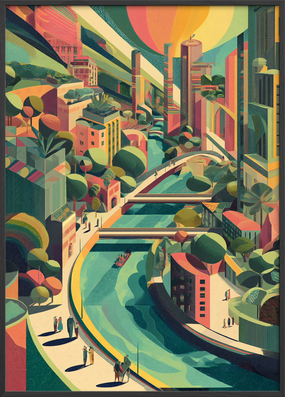 Byens hvisken af vand - Black Frame, No Border