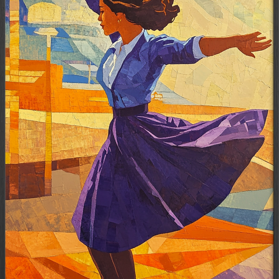 Omdrejning i lilla - Black Frame, No Border