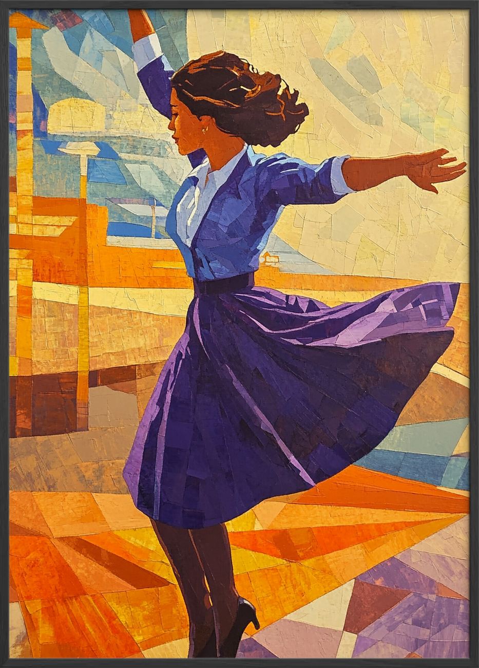 Omdrejning i lilla - Black Frame, No Border