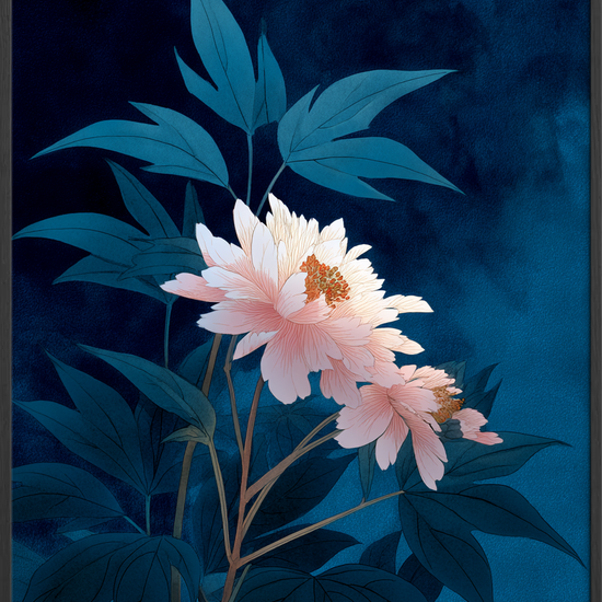 Nattens hvisken i blomst - Black Frame, No Border