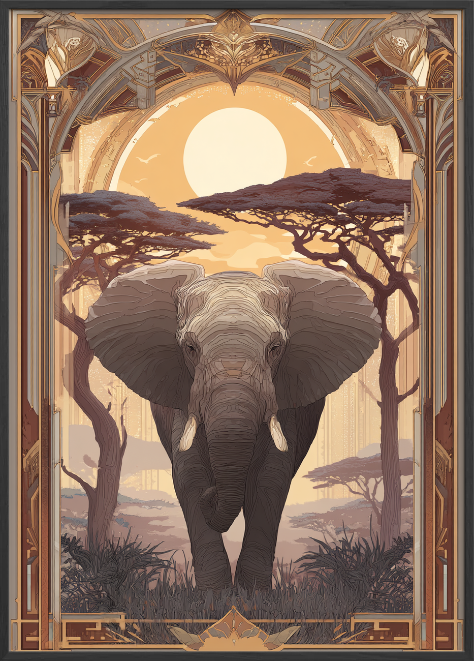 Tunge skridt under solen - Black Frame, No Border