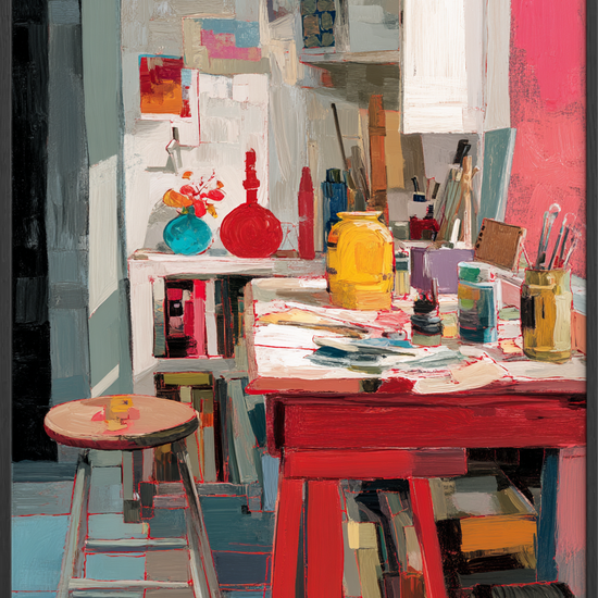 Rummet smager af pigment - Black Frame, No Border