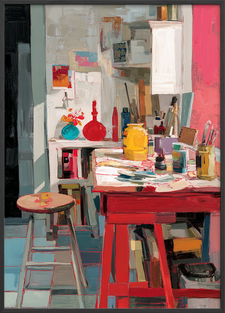 Rummet smager af pigment - Black Frame, No Border