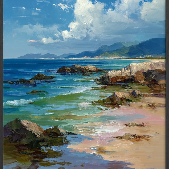 Havets hvisken ved klippen - Black Frame, No Border