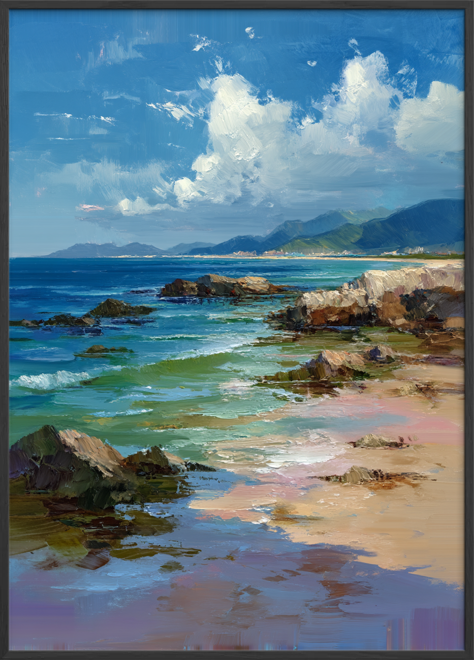 Havets hvisken ved klippen - Black Frame, No Border