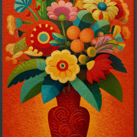 Klang af varme farver - Black Frame, No Border