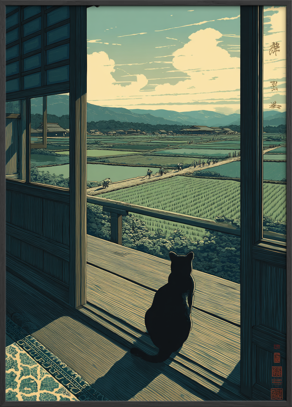 Sommerens hvisken over rismarker - Black Frame, No Border