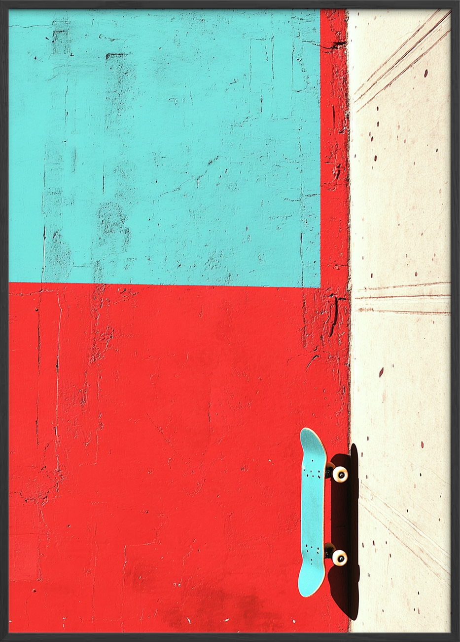 Grænsevagt i turkis - Black Frame, No Border