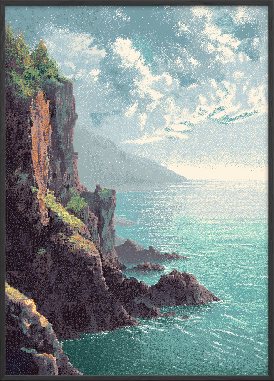 Havets hvisken mod klippen - Black Frame, No Border