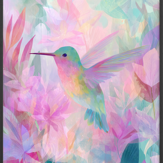 Kolibriens hvisken i farver - Black Frame, No Border