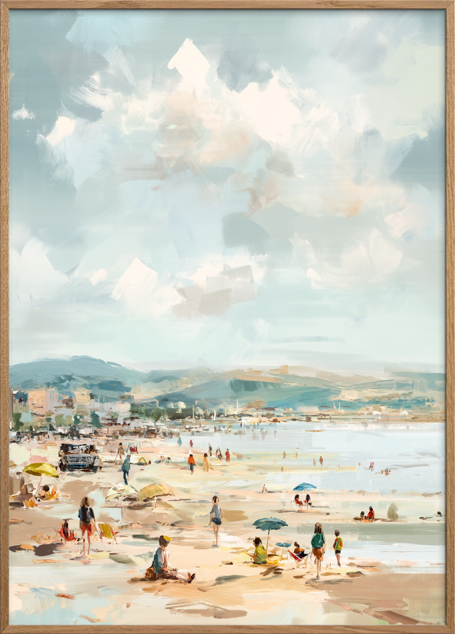 Suset af salt og sand - Oak Frame, No Border