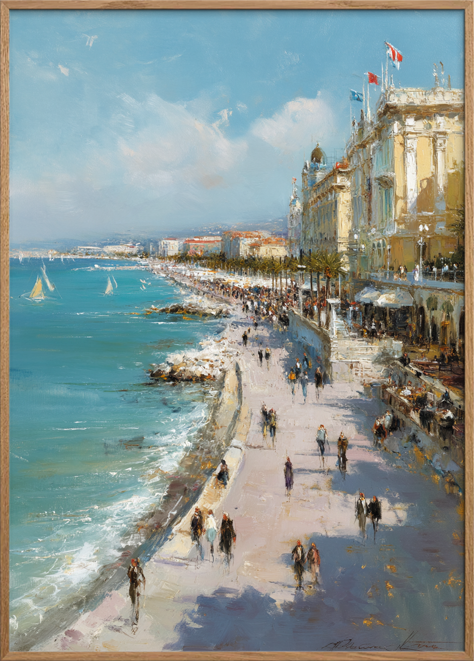 Havets hvisken - Oak Frame, No Border