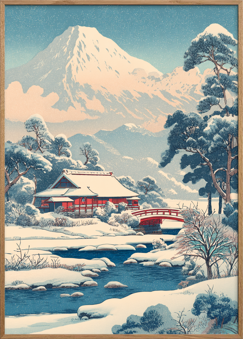 Stilhedens hvide hvisken - Oak Frame, No Border