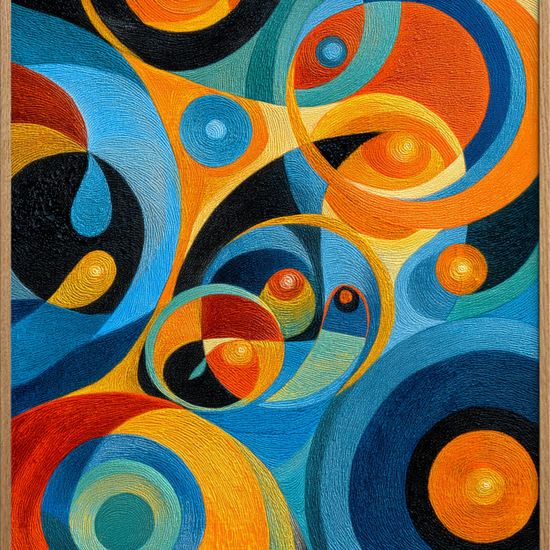 Klang af solens ringe - Oak Frame, No Border