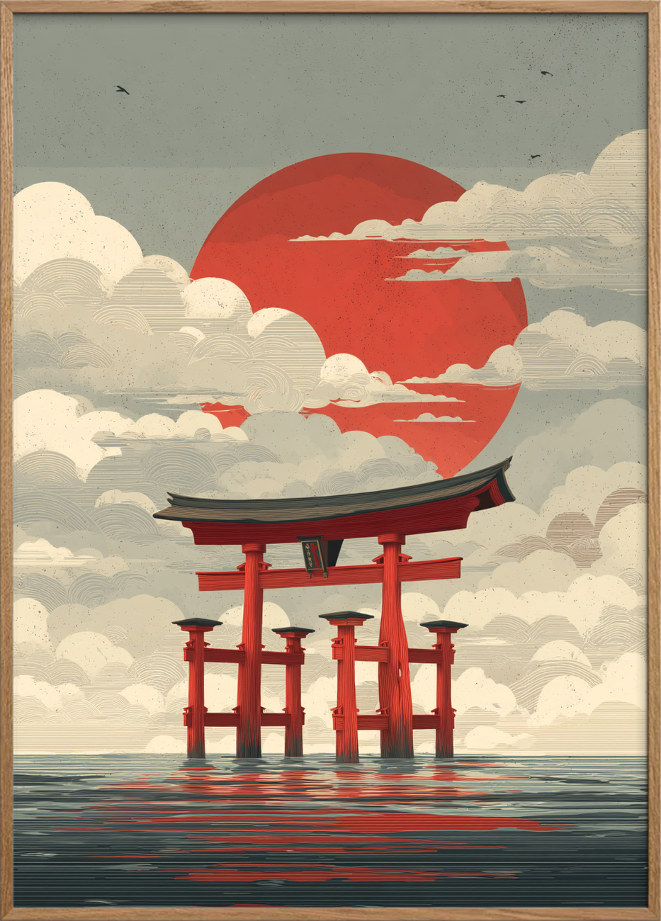 Solen smager af salt - Oak Frame, No Border