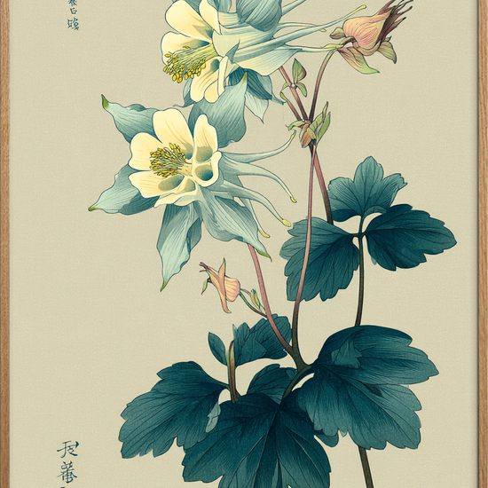 Silkeblød blågrøn hvisken - Oak Frame, No Border