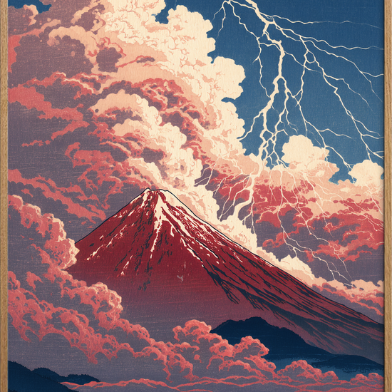 Tordenens hvisken over bjerget - Oak Frame, No Border