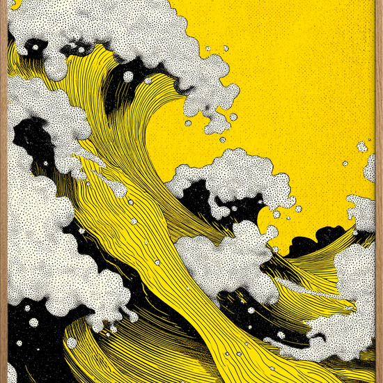 Hviskende gyldne bølger - Oak Frame, No Border