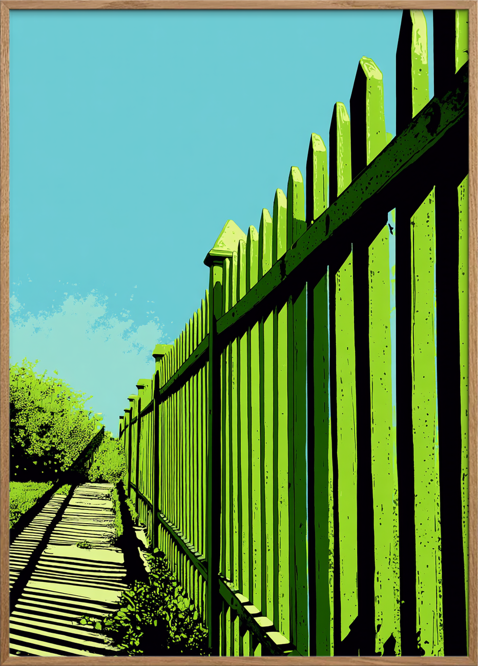 Smagen af grøn sommerskygge - Oak Frame, No Border