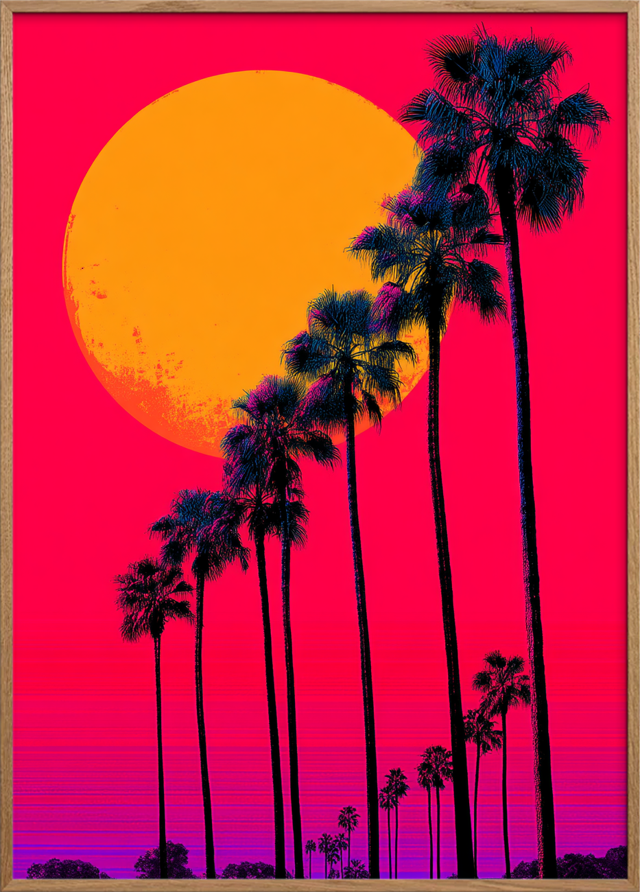 Hvisken af palmer - Oak Frame, No Border