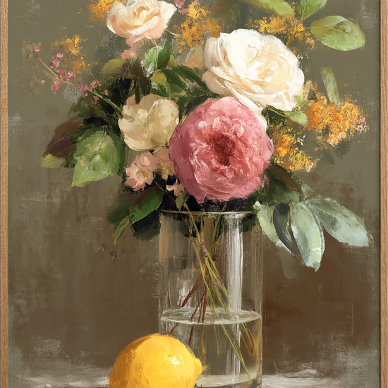 Hvisken af silke og citron - Oak Frame, No Border