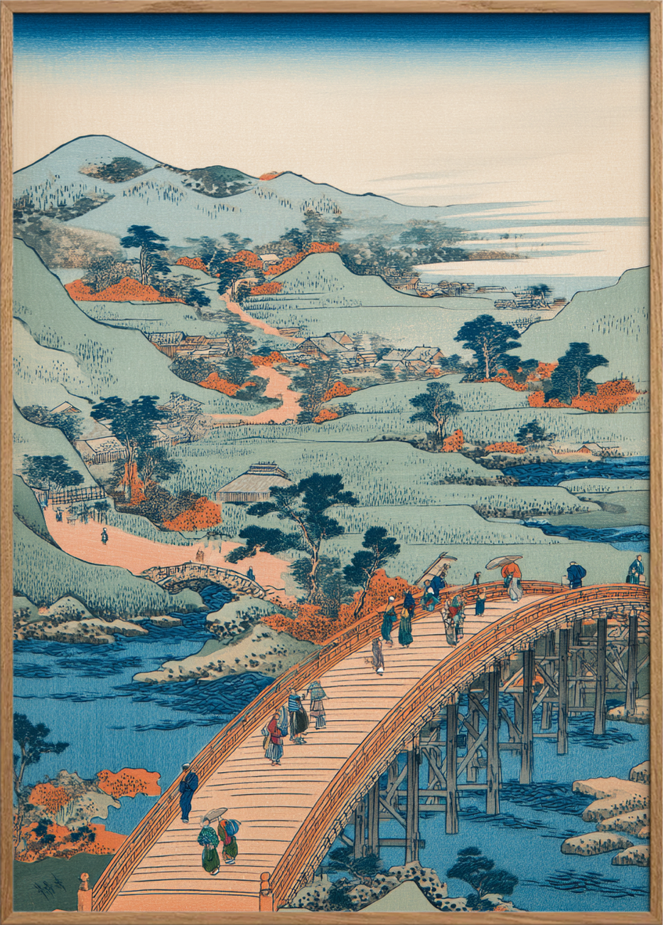 Broens blide hvisken - Oak Frame, No Border