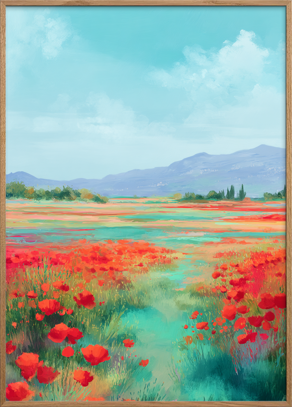 Sommerens røde sus - Oak Frame, No Border