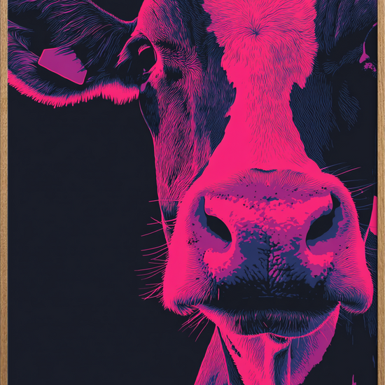 Neonkoens stille åndedræt - Oak Frame, No Border