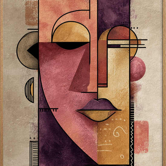 Gylden hvisken bag masken - Oak Frame, No Border