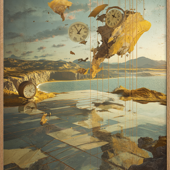 Tidens klang - Oak Frame, No Border