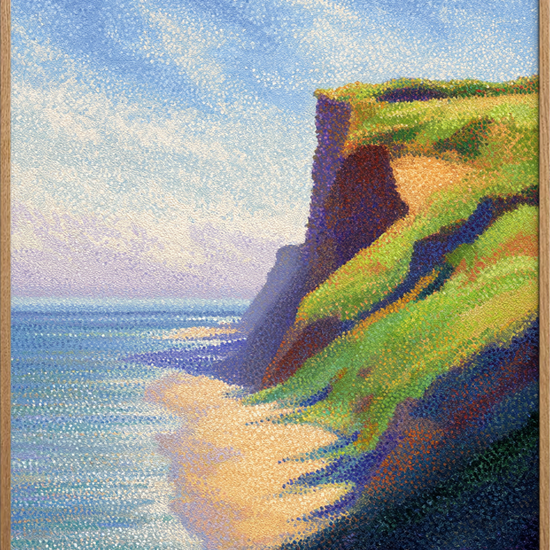 Havets hvisken mod klippekant - Oak Frame, No Border