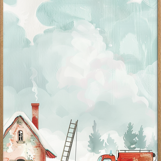 Stigens sang i vinterhimlen - Oak Frame, No Border