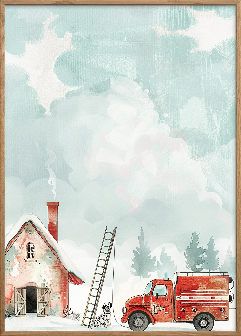 Stigens sang i vinterhimlen - Oak Frame, No Border