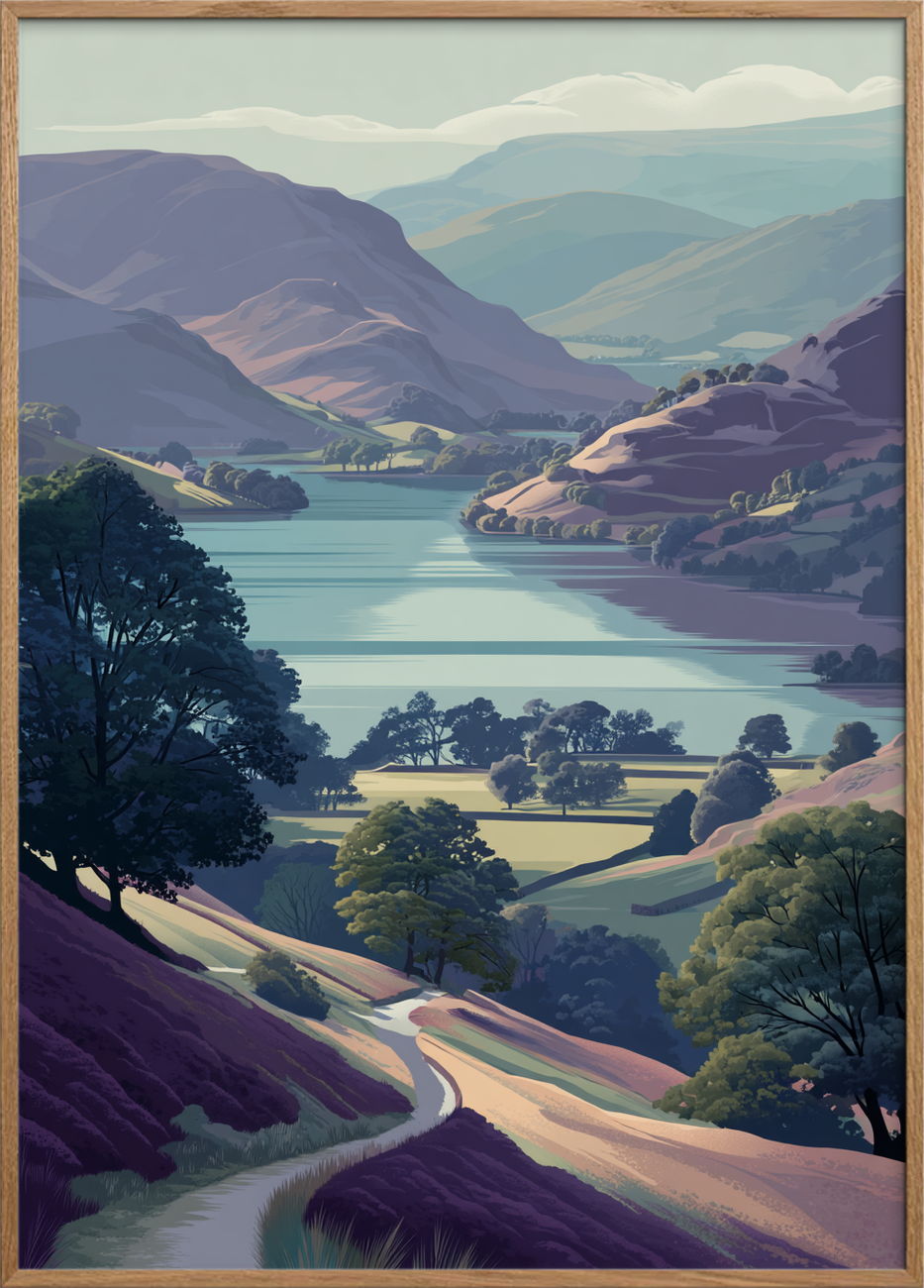 Vindens blide hvisken - Oak Frame, No Border