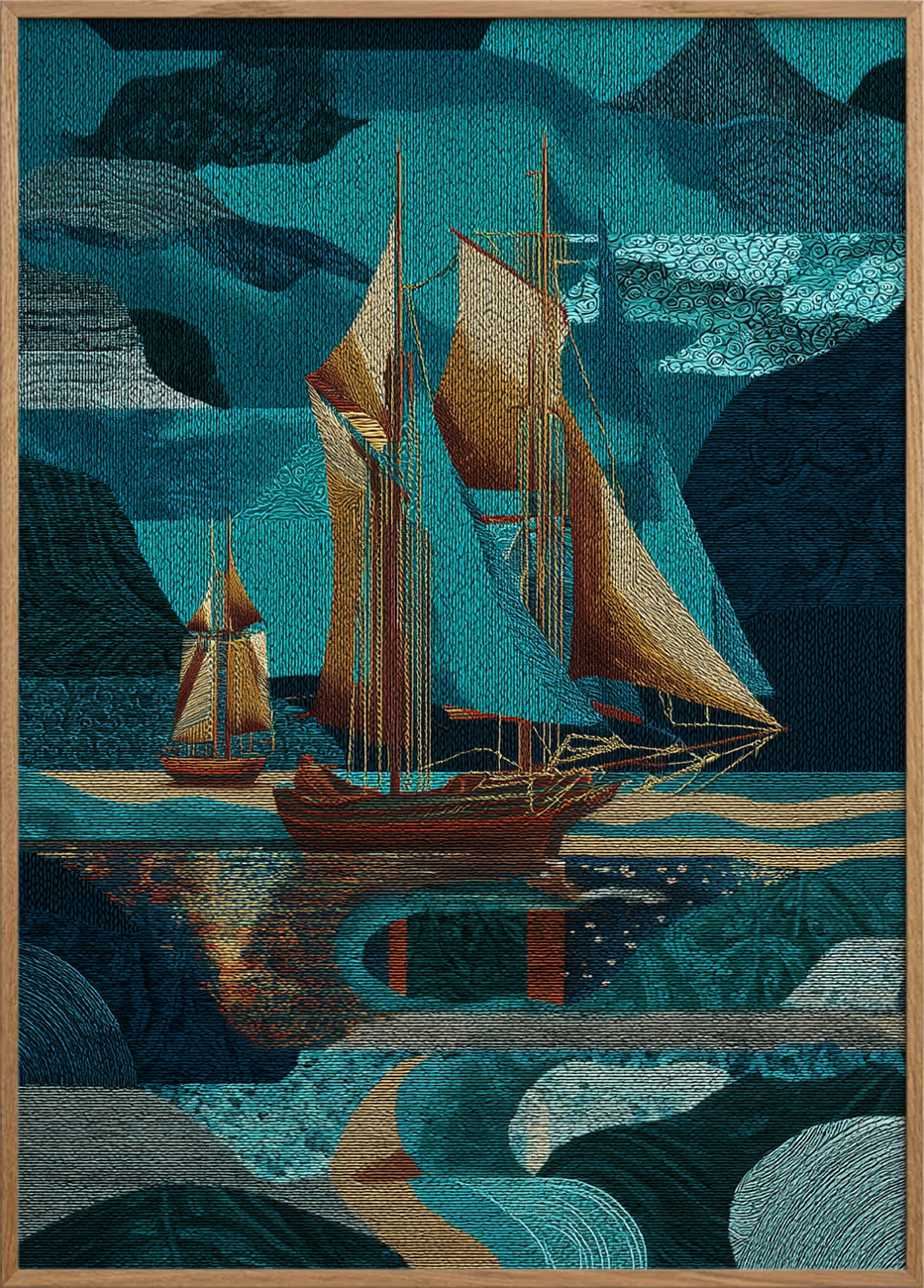 Sejlens sang under månen - Oak Frame, No Border