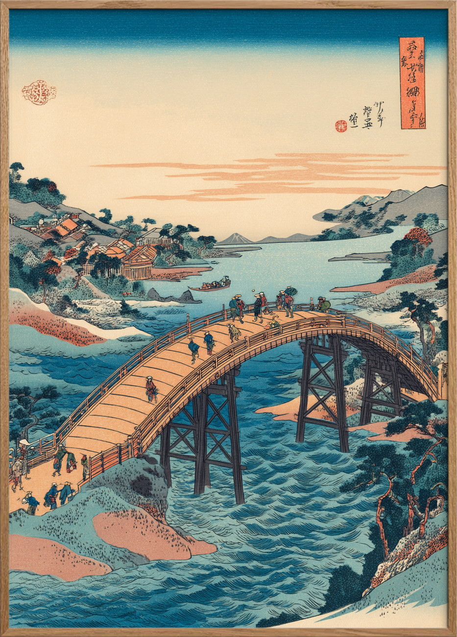 Broens hvisken over bølgerne - Oak Frame, No Border