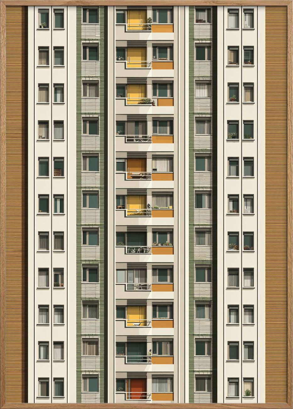 Byens hviskende rytme - Oak Frame, No Border