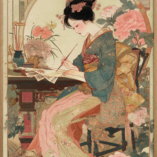 Duften af tusch og te - Oak Frame, No Border