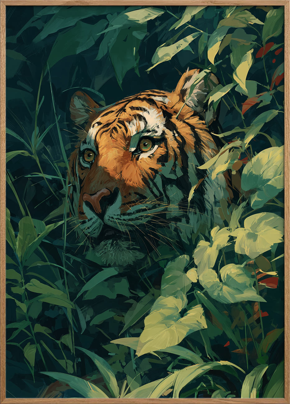 Tigerens bløde åndedrag - Oak Frame, No Border