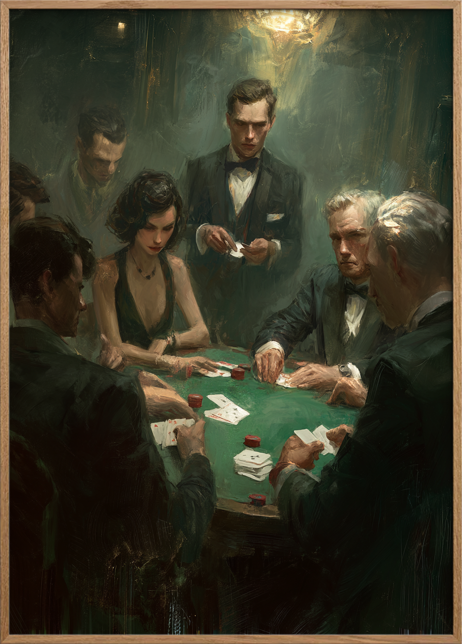 Hvisken fra kortene - Oak Frame, No Border