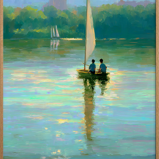 Stille bølgesang på vandet - Oak Frame, No Border