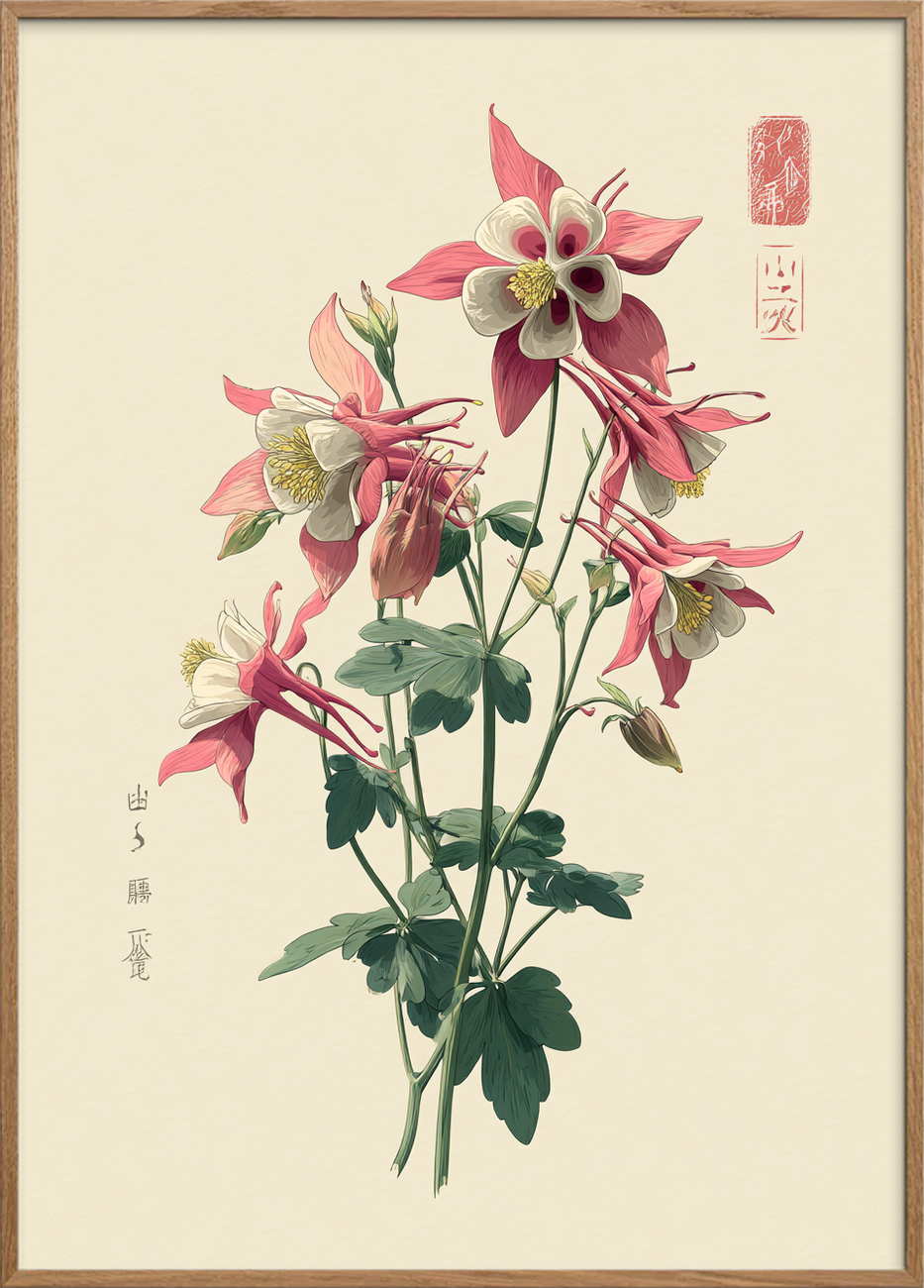 Blomsternes sagte klokkespil - Oak Frame, No Border