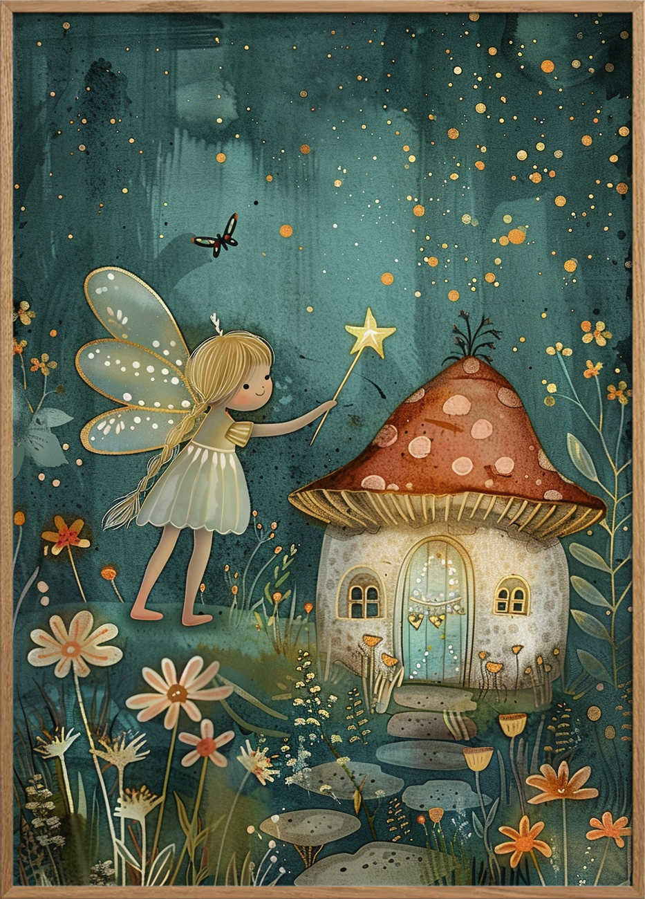 Måneskinets blide berøring - Oak Frame, No Border