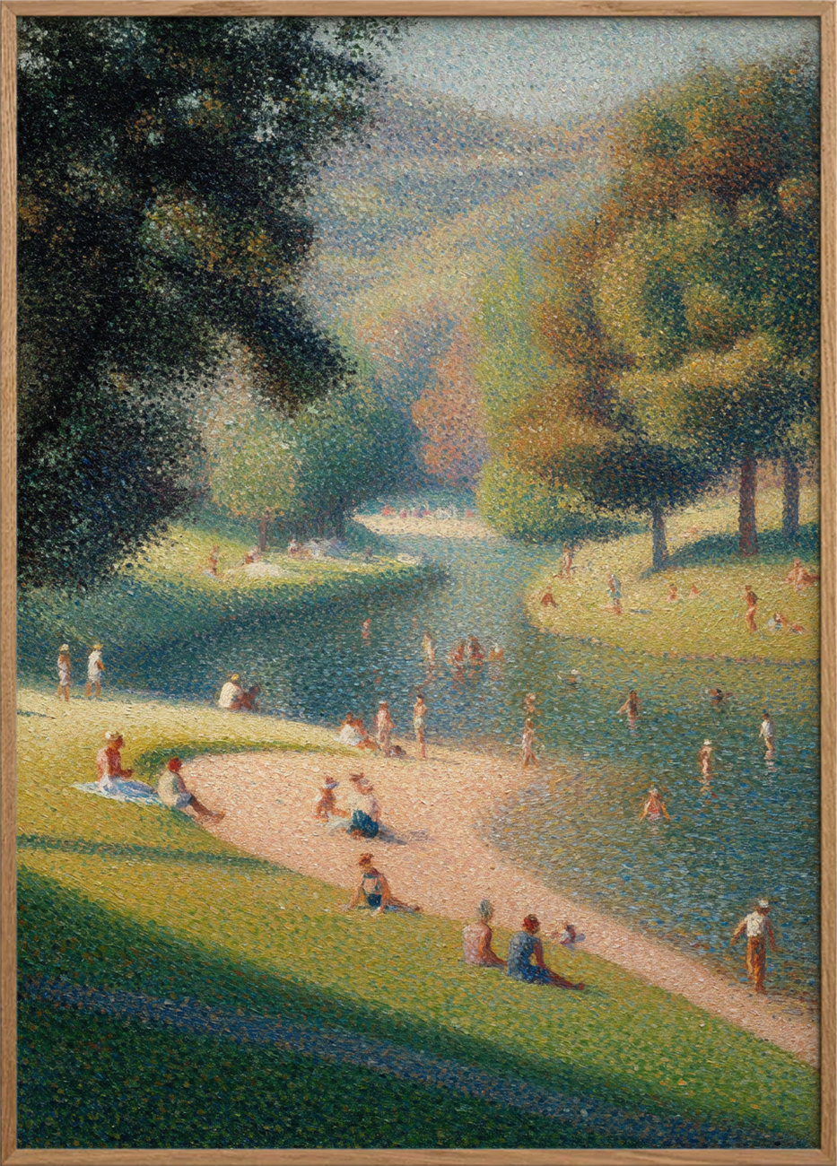 Sommerens sus i græsset - Oak Frame, No Border