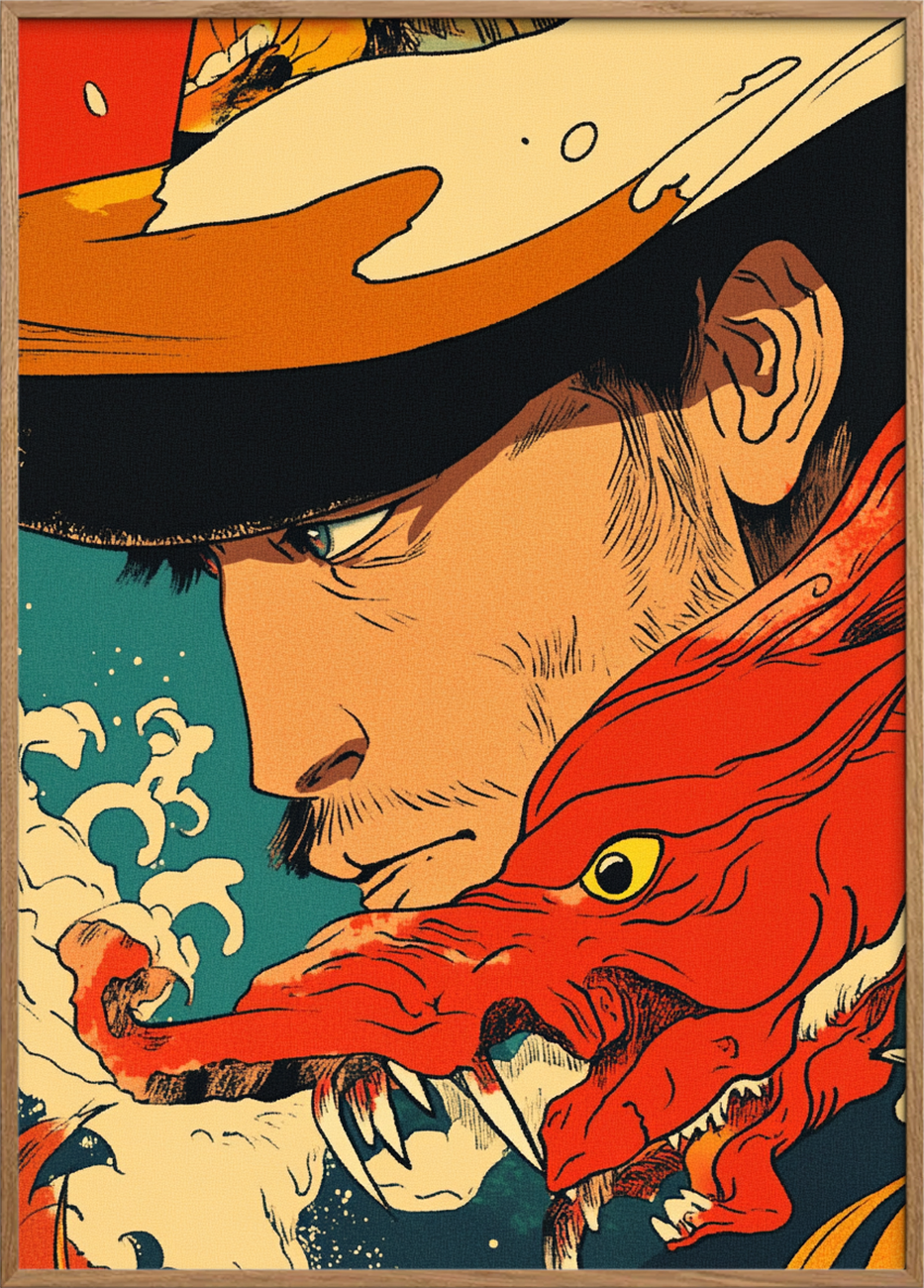 Havsprøjt og dragetunge - Oak Frame, No Border