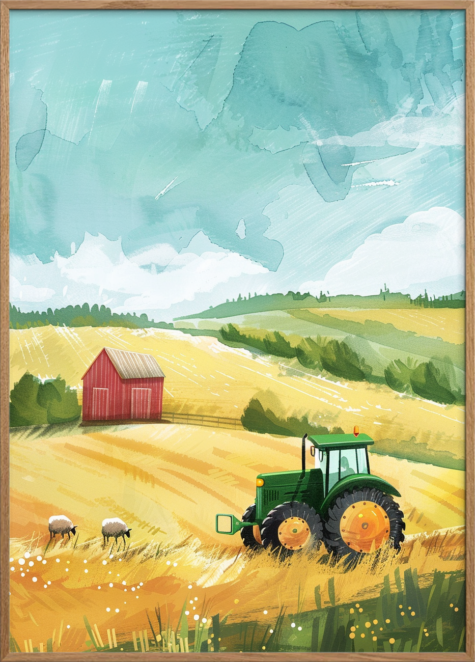 Vindens gyldne hvisken - Oak Frame, No Border