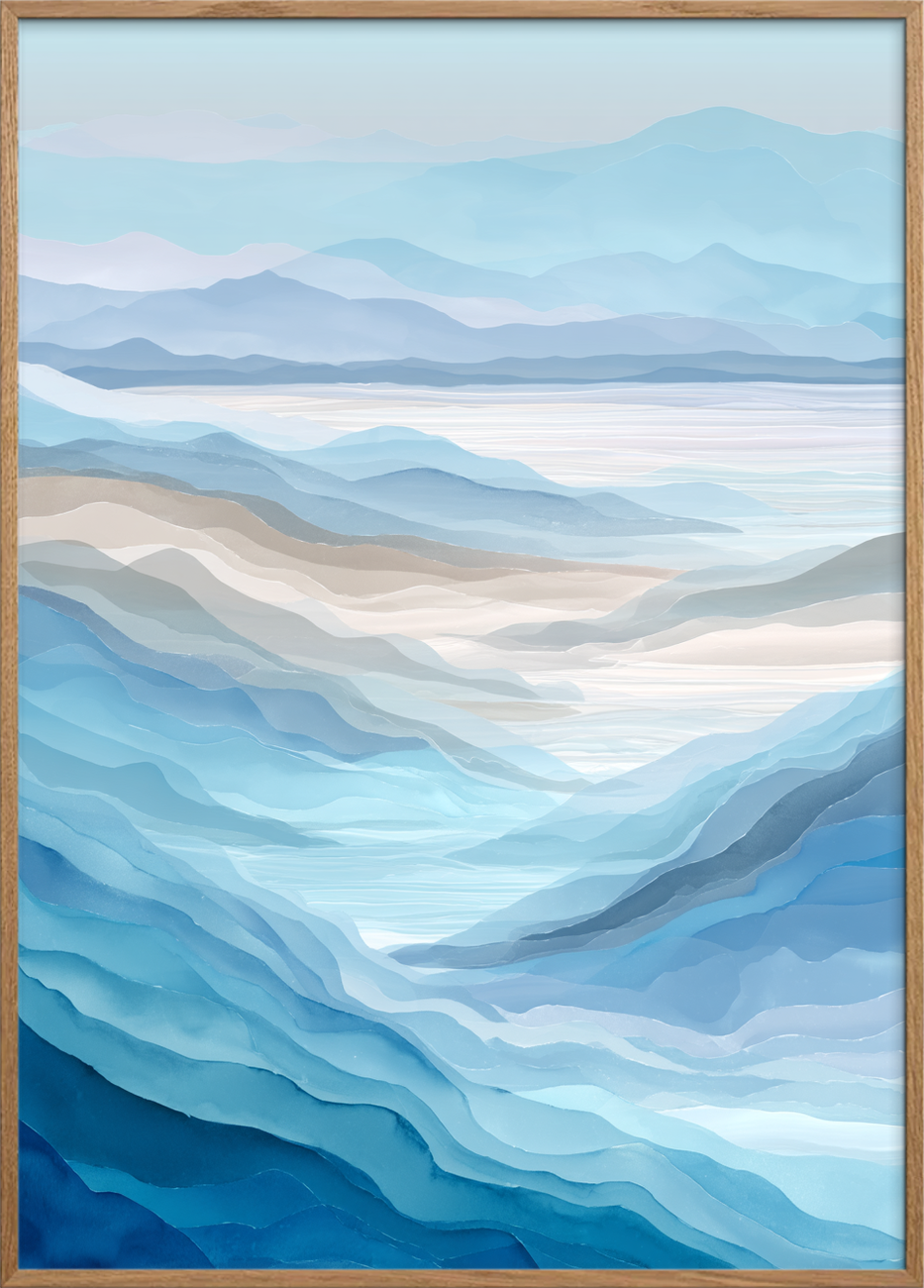 Havets hvisken mod bjerge - Oak Frame, No Border