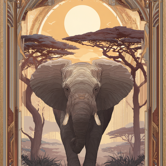 Tunge skridt under solen - Oak Frame, No Border