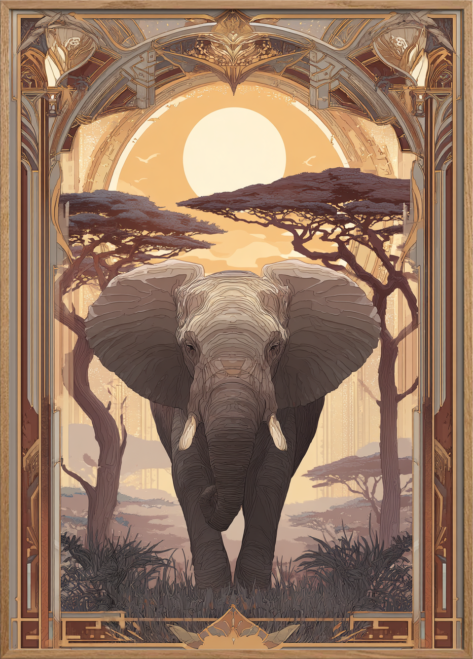 Tunge skridt under solen - Oak Frame, No Border