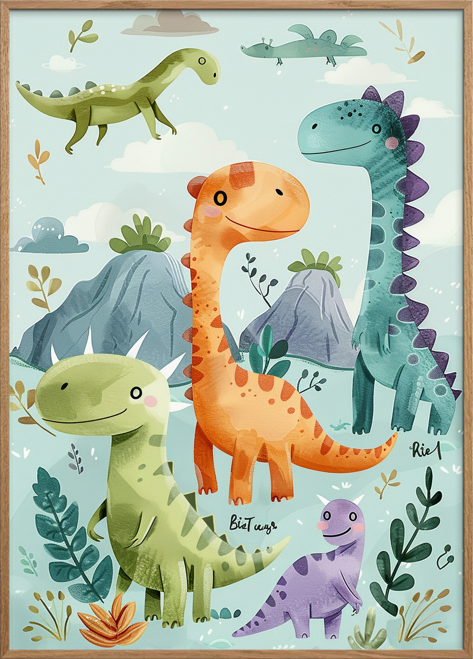 Dovne dinosaurernes bløde sus - Oak Frame, No Border